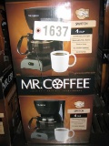 6 New in Box Mr. Coffee White/Black 4 Cup Coffee Makers