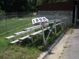 21 Ft. 4 Steps Aluminum Bleachers, Made by Alum-A-Stands, some damage