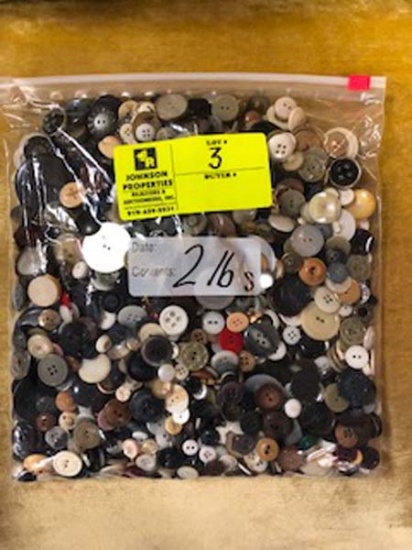 2 (+) Lbs Bag of Vintage Buttons