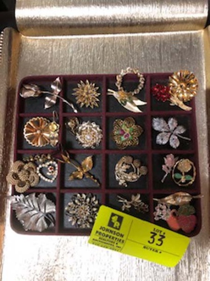 Vintage Floral/Flower Jewelry Lot of Brooches