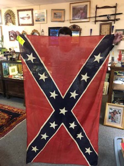 Vintage Old Confederate Flag; 32" x 58"; Very Good Condition