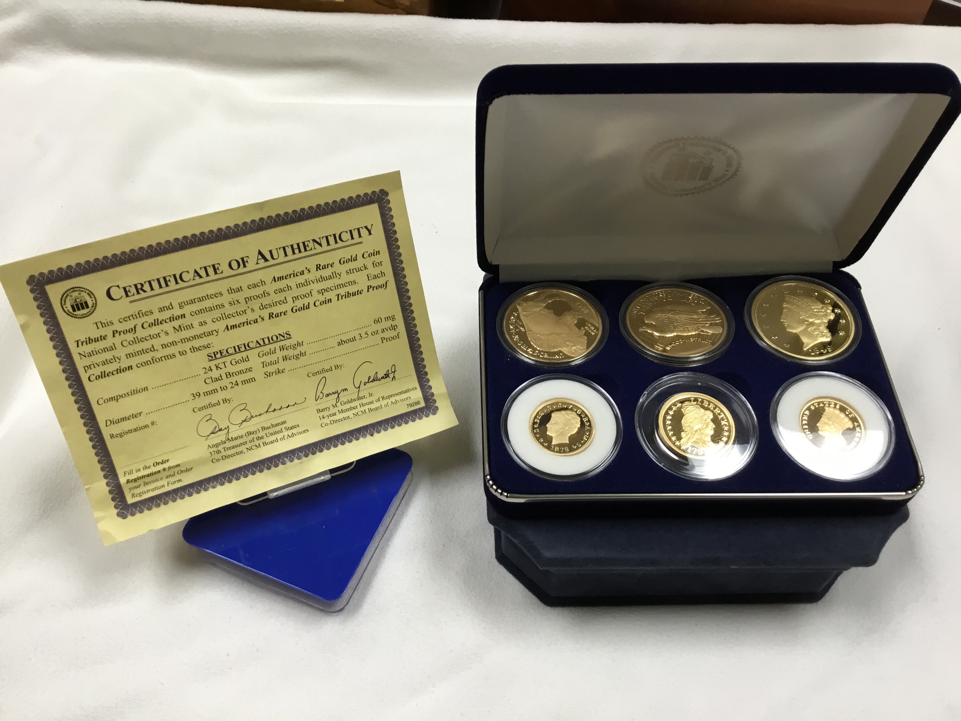 National Collectors Mint Rare Gold Coin Tribute Proof Gold 6 Coin
