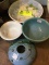 Group of Pottery Items; includes Salt Marsh Pottery Bowl, Pottery Flower Frog