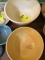 Yellow Ware Bowl and Kitchen Craft Mixing Bowl (10.5