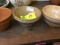 Group of three Pottery Bowls; includes Swirl Patterned Bowl (6