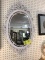 ornate Designed White Oval Framed Mirror, 20