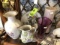 Group of Decorative Items; includes Amethyst Glass Vase, 9