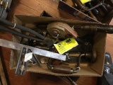 Box Lot of Vintage Tools; includes Combination Square