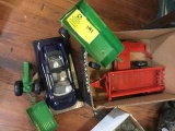 Ertl John Deere Trailer, Ertl Case Spreader, Ertl John Deere Tractor and Trailer