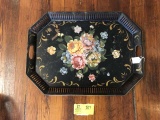 Hand Painted Floral Tole, 24