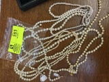 Bag of Fashion Jewelry, Pearl Necklaces