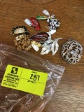 Bag of Fashion Jewelry, Pins and Brooches