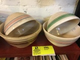 Group of Four Banded Pottery Bowls (8