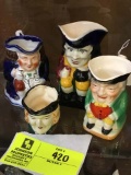 Group of Four Toby Mugs (5.5