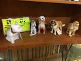 Group of 5 Dog Figurines