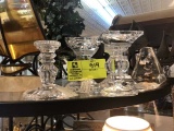 Group of Four Crystal Candle Holders (6