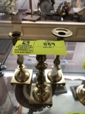 Group of Three Brass Candlesticks, 10