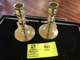 Pair of Baldwin Brass Candlesticks, 5.25