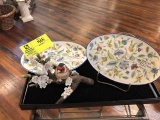 Pair of Haddon Hall Blue by Minton Gravy Under Plates