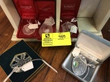 Group of Five Waterford Crystal Ornaments, in original boxes
