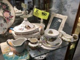 Group of Items; includes Covered Gravy Tureen with Small Ladle, Decorative Cup and Saucer