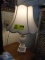 Floral Designed Table Lamp with Marble Base, 25