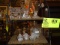Group of Glass Items; includes Czech Salt Shakers, Votives, Small Glasses, etc