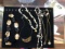 Group of Vintage Fashion Necklaces (includes Stone Necklaces, Sterling Clasp Necklace, Dice Box Neck