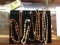 Group of Vintage Fashion Necklaces (includes Brown Bead  and Pearl Style Necklace)