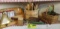 Group of Wooden Items; includes Wood Spice Rack, Wood Kitchen Utensils (Forks, Spoons, Rolling Pin),