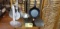 Group of Vintage Kitchen Items/Utensils (strainer, skimmer, ladle, small frying pan, plate hanger, e