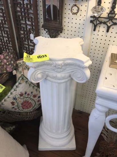 White Column Plant Stand, 30" tall