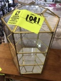 Metal and Glass Six Sided Display Case, 8