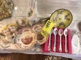 Collector's Grouping; includes Johnson Brothers Berry Bowls, Opalescent Swan, Brass Duck, Japanese D