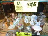 Small Collectibles; includes Limoges High Heel Shoe, Porcelain Footed Covered Dish, Shell Box, and G