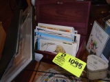 Post Cards Collection (various States and Countries); includes Cedar Box and Photo Album filled with