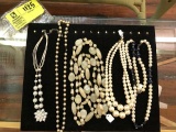Group of Fashion Jewelry Necklaces (Pearl like Necklaces)