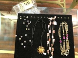 Group of Vintage Fashion Necklaces (includes Stone and Metal Necklaces)