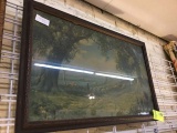 Vintage Ornate Framed Pastoral Print, 31