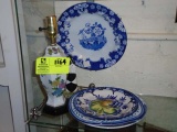 Blue and White Oriental Plate (11