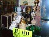Group of Collectible Perfume Bottles; includes Ceramic, Opalescent, French, and Vintage Germany Bott