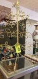 Metal Gold Christmas Tree Display Stand with Gold Star Topper, 20 Arms, 24