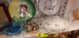 Group of Items; includes Blue Bowl, Apple Designed Small Plate, 25th Anniversary Plate, Covered Anch