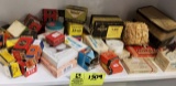 Group of Assorted Vintage Items; includes Vintage TV Tubes, Vintage Chalk Box, and Vintage First Aid