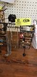 Group of Fashion Jewelry; includes Mostly Earrings and a Black Metal Rose Designed Display Stand; 15