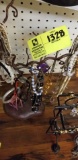 Tree Designed Jewelry Stand filled with Fashion Necklaces; 14+ Necklaces