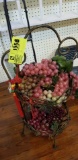Two Tier Footed Metal Fruit Basket, 28