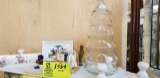 Group of Decorative Items; includes Black Americana Figurine, Ash Tray, Christmas Tree Glass Dish, G