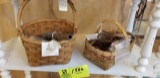Small Woven Basket filled with Small Decorative Wire Fish and Small Basket filled with Heart and Sta