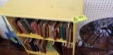 Yellow Distressed Painted Wooden Bookcase, 33